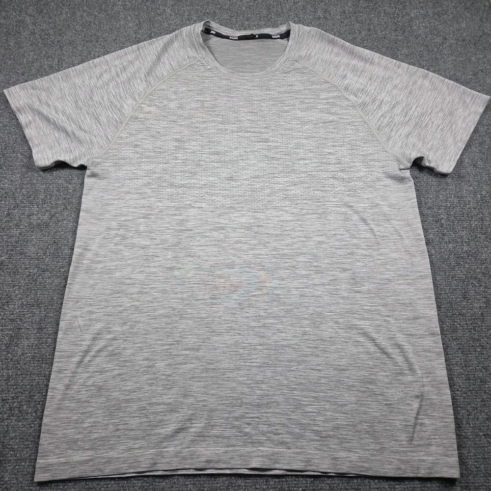 Rhone Shirt Men Large Gray Vapor Performance Short Sleeve T Running Training